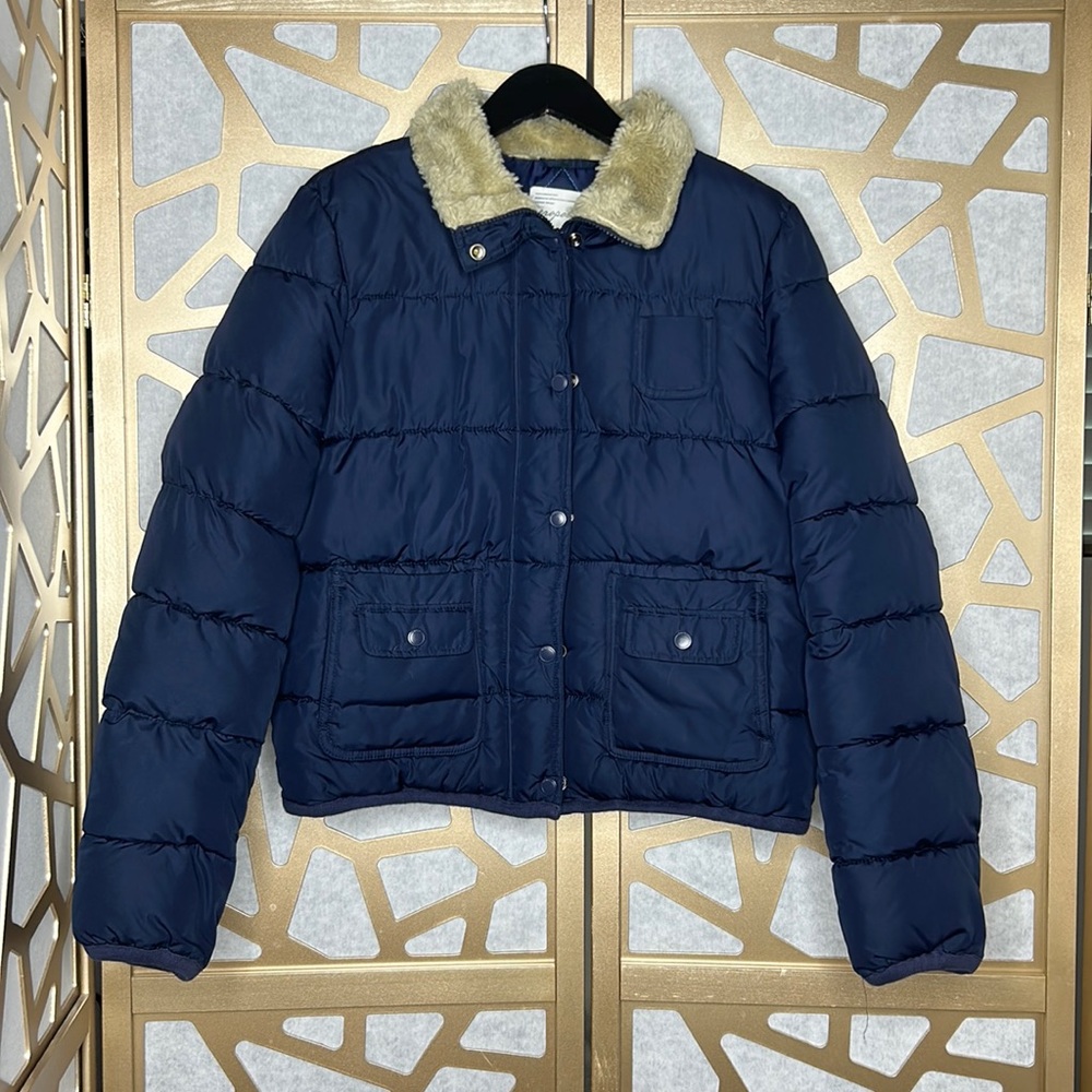 Aeropostale Puffer‎ Snap Button With Zipper Jacket